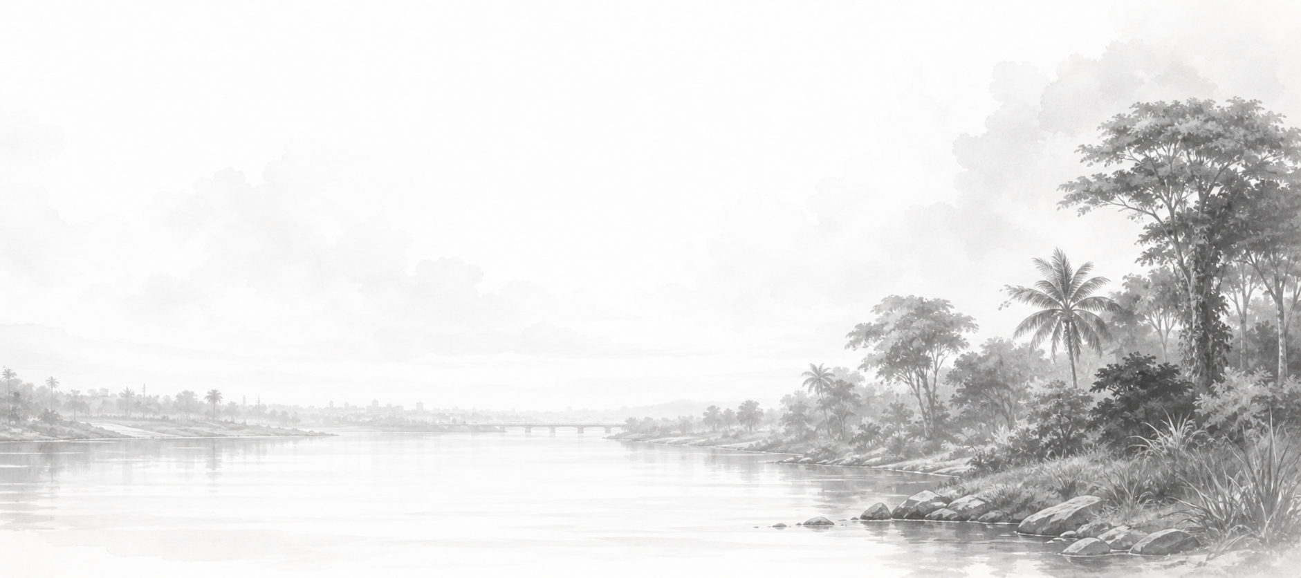 Paysage congolais grayscale sans infrastructure principale
